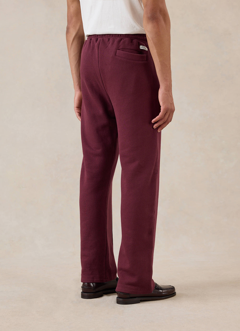 Men's Conrad Trackpants - Burgundy Cotton - Percival | Percival Signature