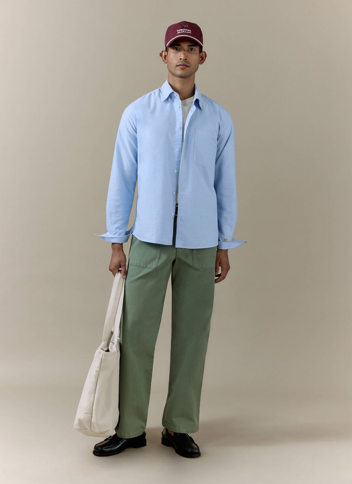 Men's Carpenter Trousers - Cotton - Sage Green | Percival Featured