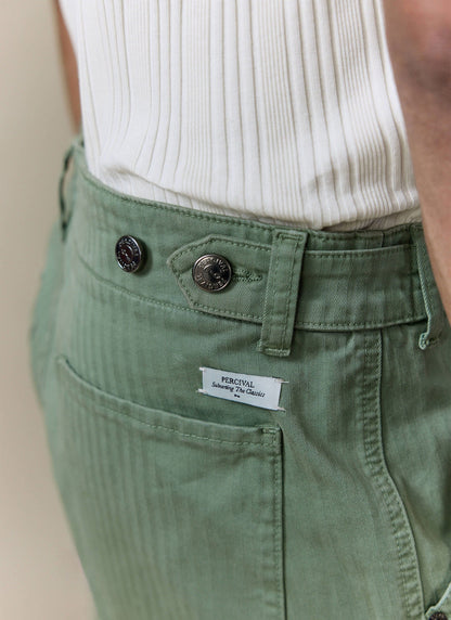 Men's Carpenter Trousers - Cotton - Sage Green | Percival Featured