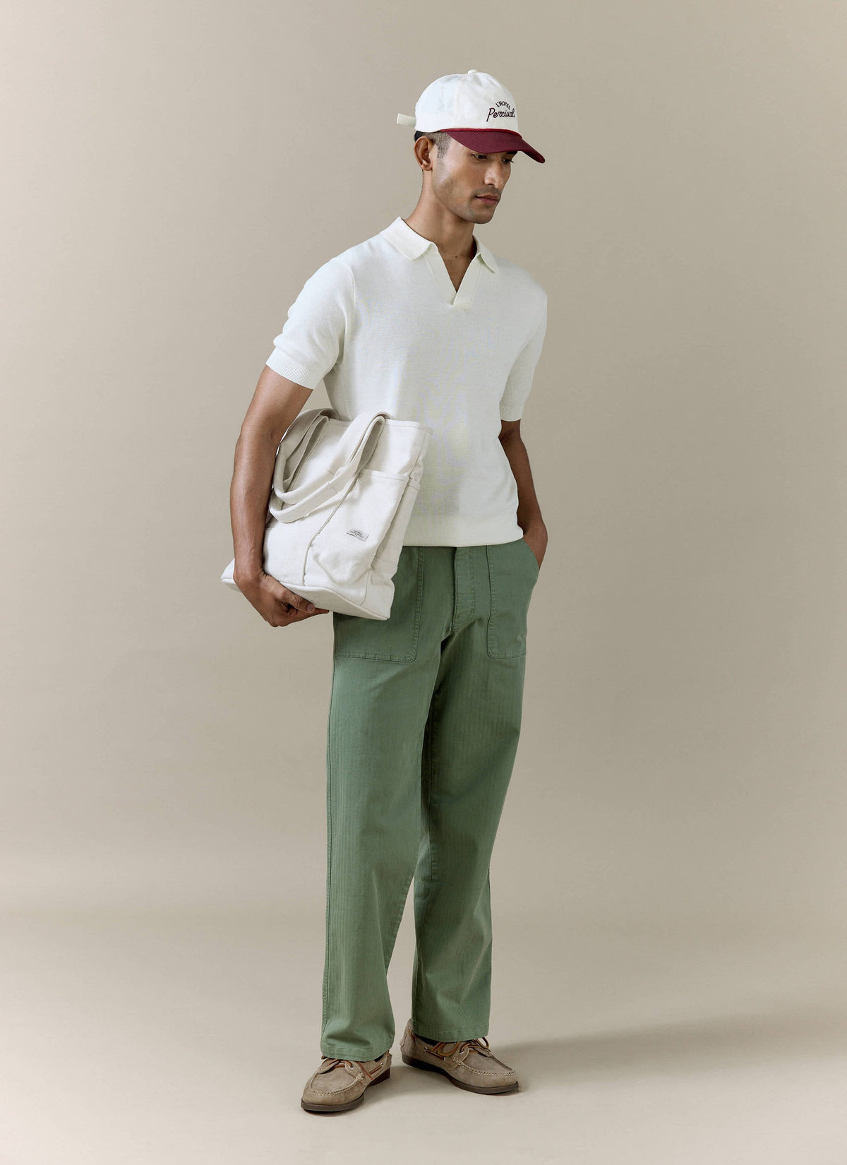 Men's Carpenter Trousers - Cotton - Sage Green | Percival Featured