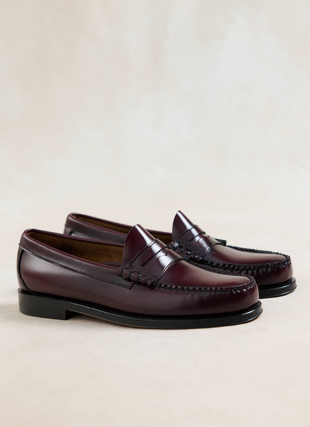 G.H. Bass Weejun Larson Penny Loafers - Wine Leather - Percival | Percival Best Price