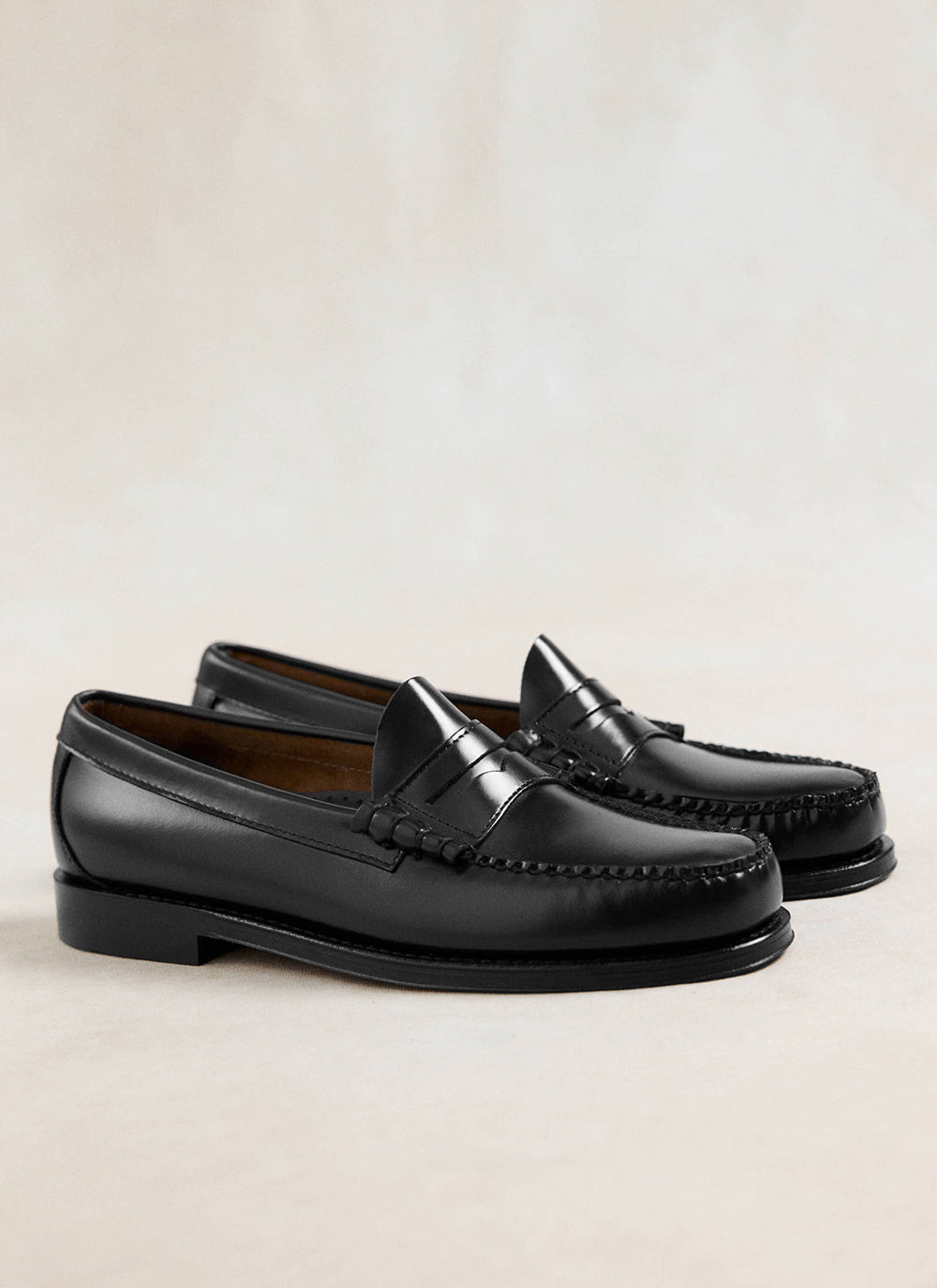 G.H. Bass Weejun Larson Penny Loafers - Black Leather - Percival | Percival Discount