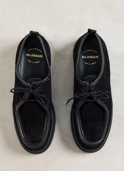 Kleman Major VP Oak 2 Moc Toe Shoes - Black Suede - Percival | Percival Recommended