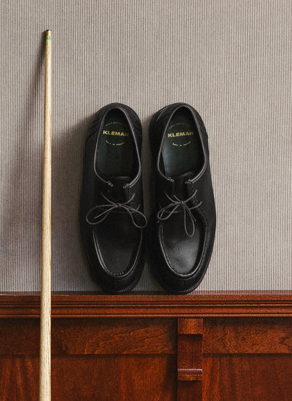 Men's Kleman Padror Shoe - Lug Sole Derby - Black | Percival Essential