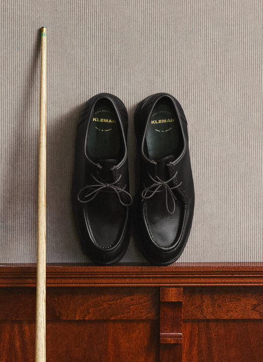 Men's Kleman Padror Shoe - Lug Sole Derby - Black | Percival Essential
