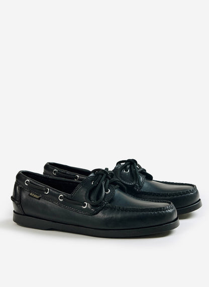 Men's Boat Shoes - G.H.Bass Jetty II Boater 2 Eye - Black Leather | Percival Hot Sale