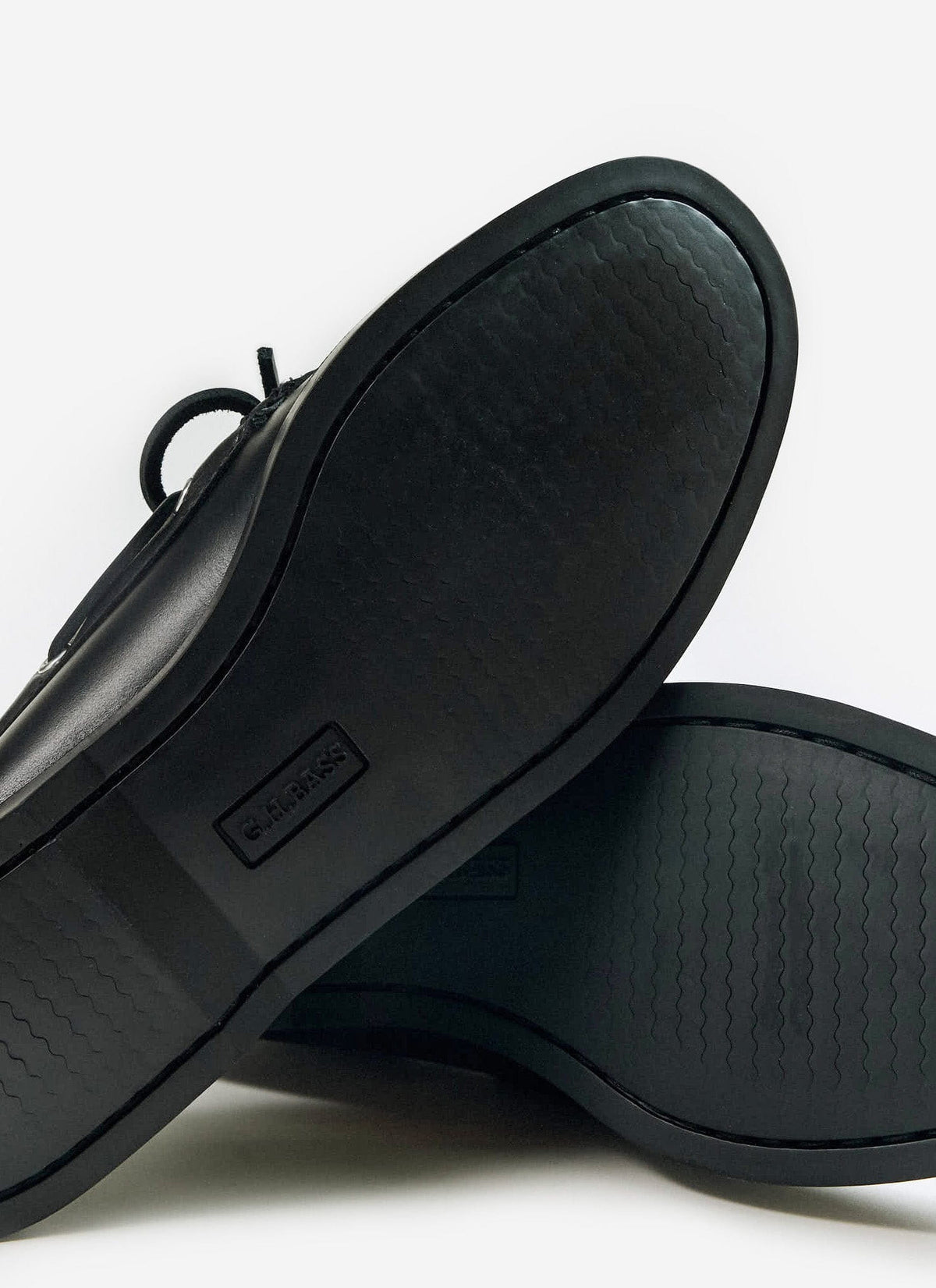 Men's Boat Shoes - G.H.Bass Jetty II Boater 2 Eye - Black Leather | Percival Hot Sale