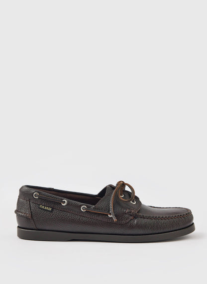 G.H.Bass - Jetty II Boater 2 Eye - Textured Dark Brown | Percival Special Offer