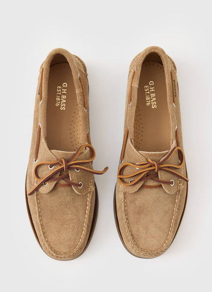 G.H.Bass - Jetty II Boater 2 Eye - Earth Suede | Percival Deals