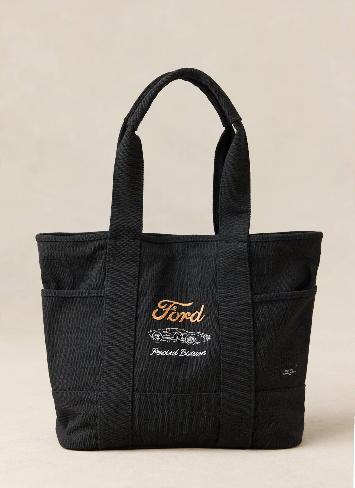 Embroidered Tote Bag - Canvas - Black - Ford x Percival | Percival Quality