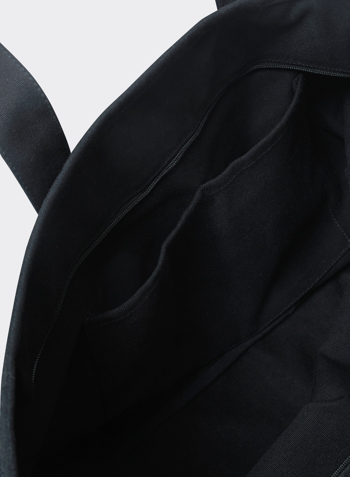 Kingsley Large Shopper Tote Bag - Black Cotton Zip Tote | Percival Deals