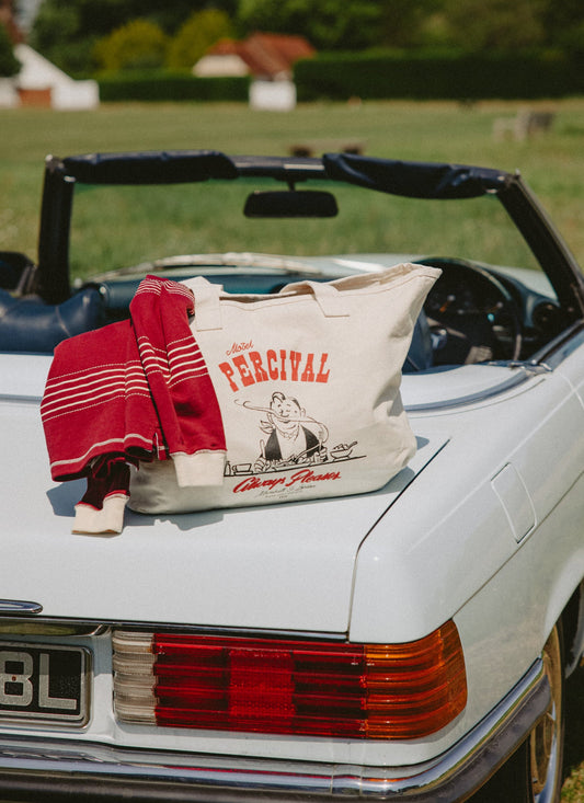 Unisex Large Shopper Tote Bag - Cream Cotton Tote | Percival Special Offer