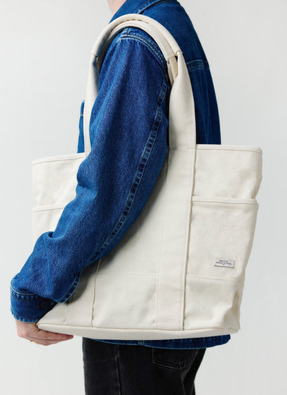 Tote Bag - Cotton Canvas - Cream | Percival Sale