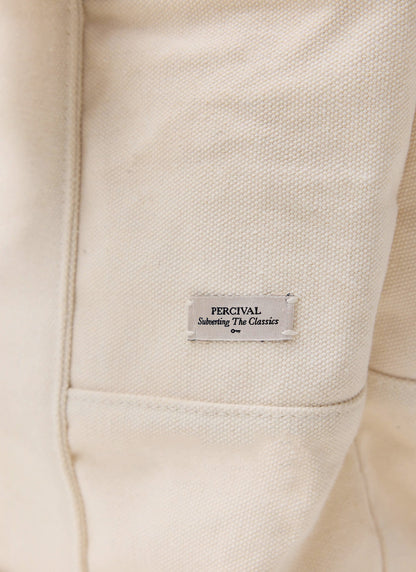 Tote Bag - Cotton Canvas - Cream | Percival Sale