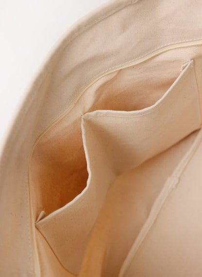 Perci and Rossi Martini Tote Bag - Cotton - Cream | Percival Premium