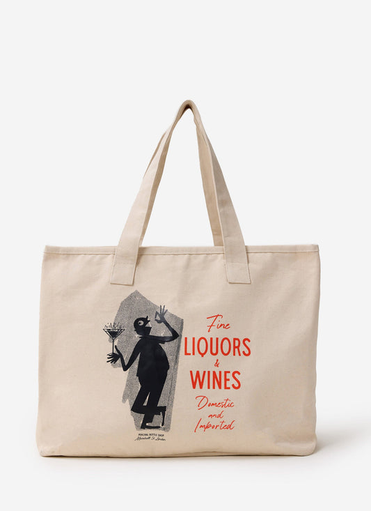 Carlo Mixologist Tote Bag - Cotton - Cream | Percival Premium