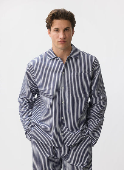 Pyjama Top - Cotton - Blue | Percival Popular