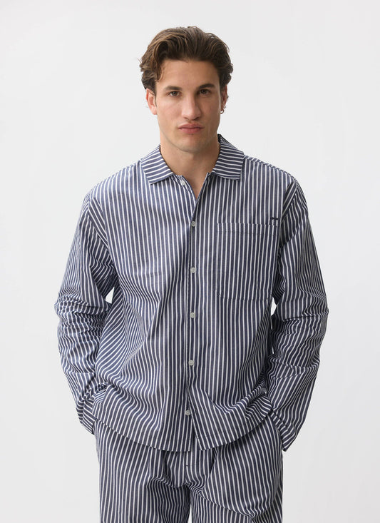 Pyjama Top - Cotton - Blue | Percival Popular