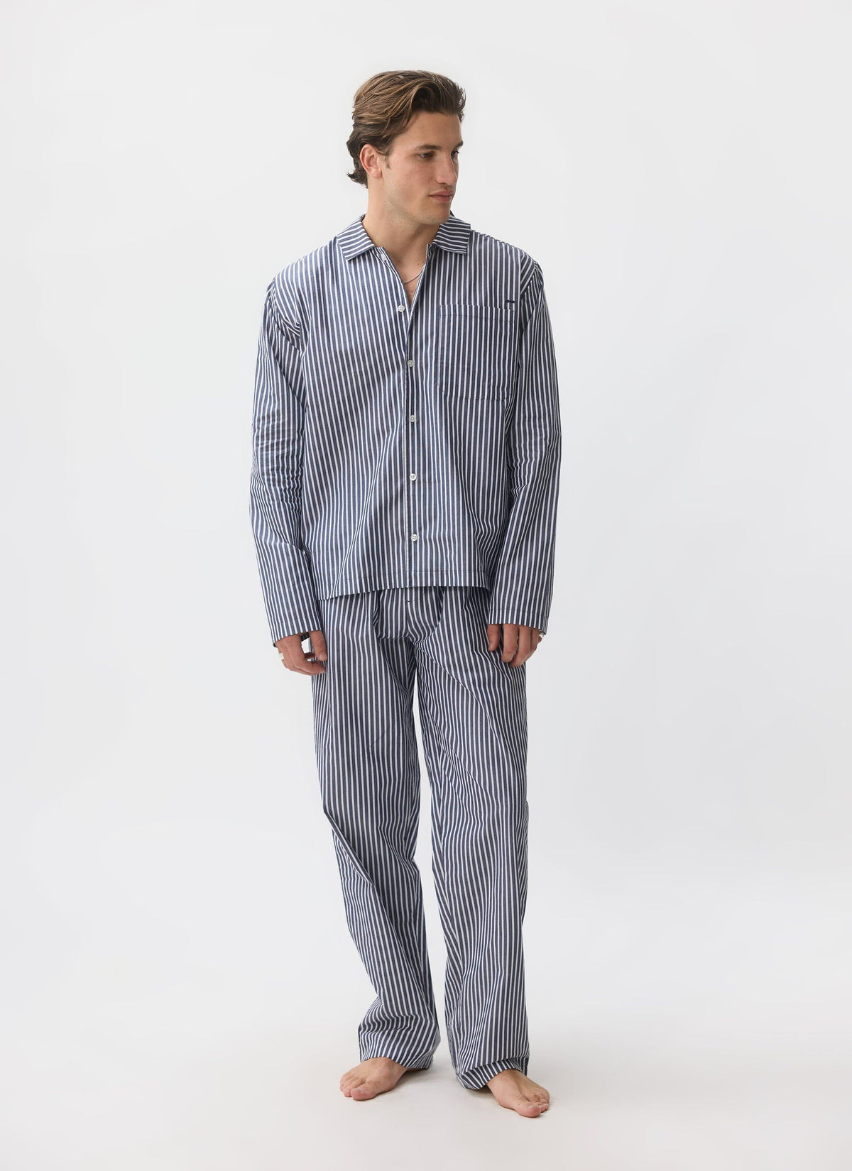 Pyjama Top - Cotton - Blue | Percival Popular