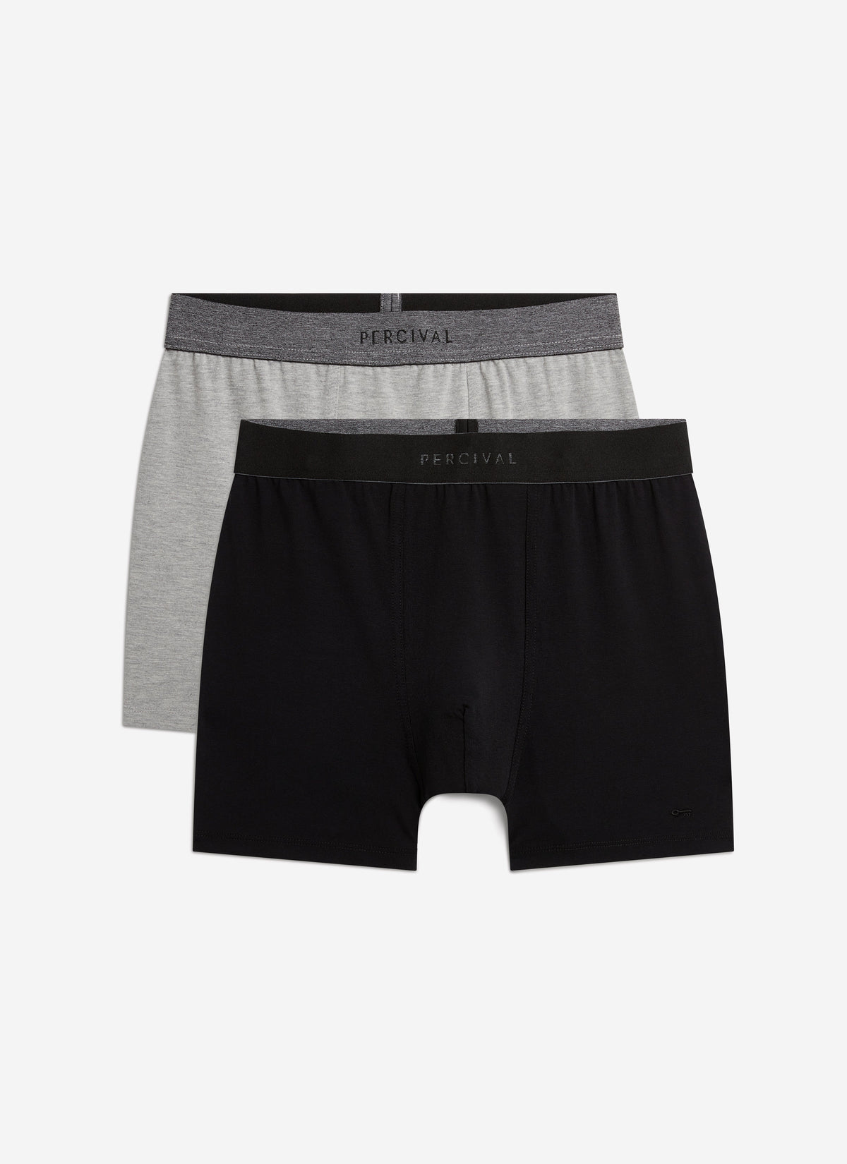 Men's Boxer Briefs: 2 Pack - Cotton - Grey/Black | Percival Discount