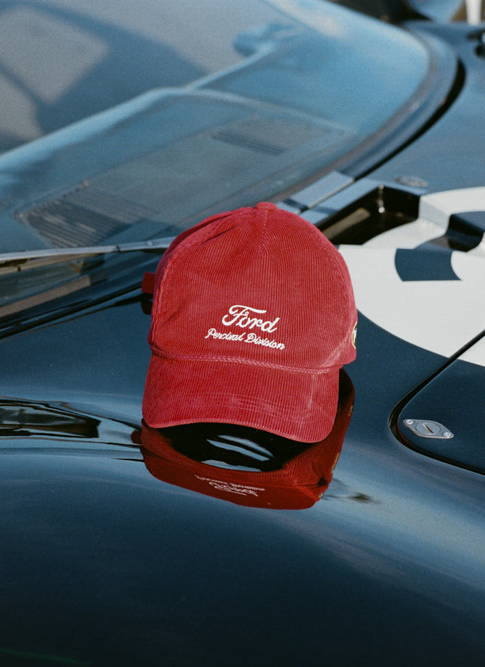Men's Corduroy Trucker Cap - Cotton - Red - Ford x Percival | Percival Discount