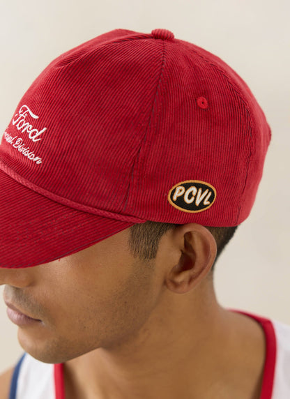 Men's Corduroy Trucker Cap - Cotton - Red - Ford x Percival | Percival Discount