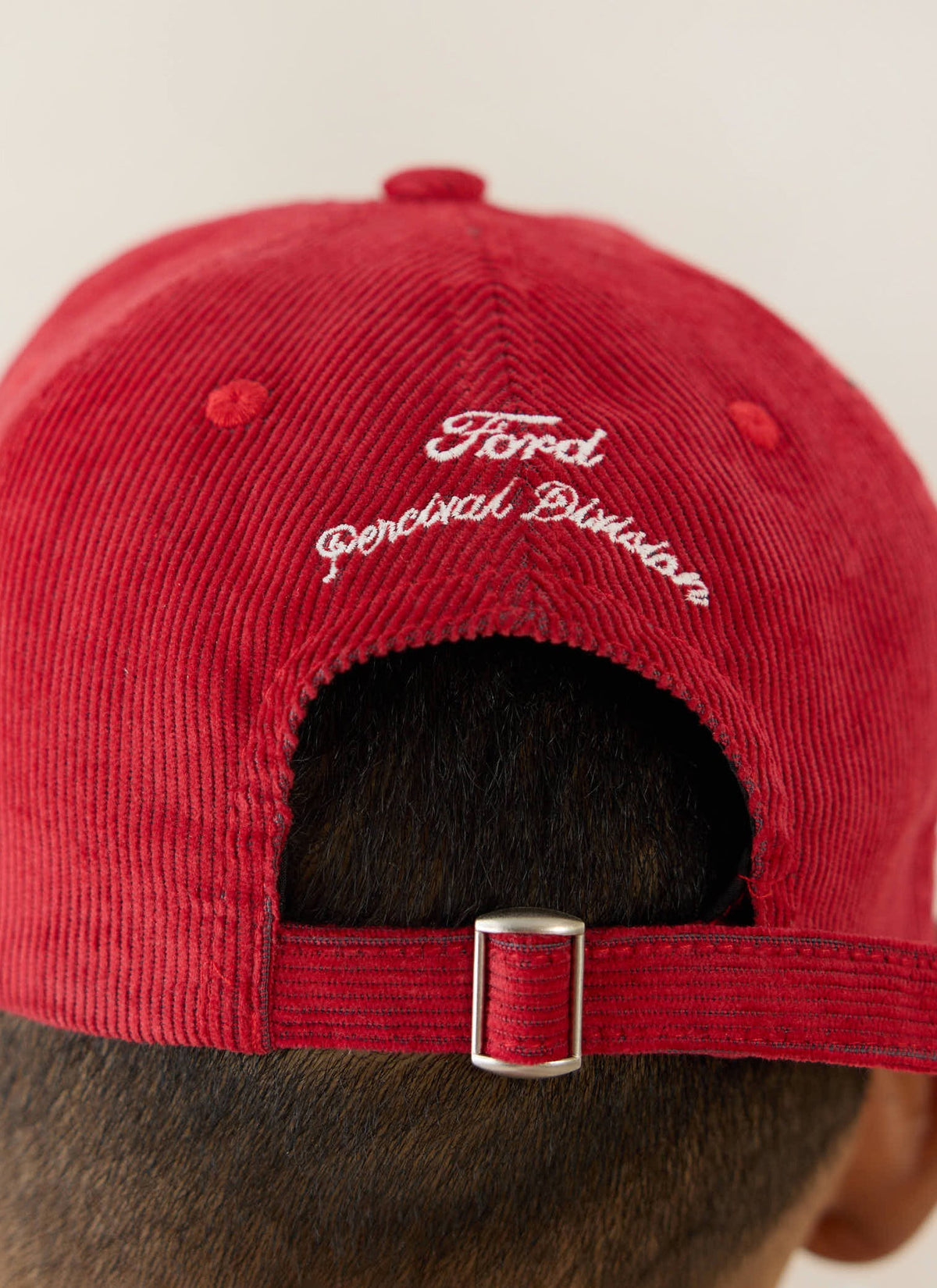 Men's Corduroy Trucker Cap - Cotton - Red - Ford x Percival | Percival Discount