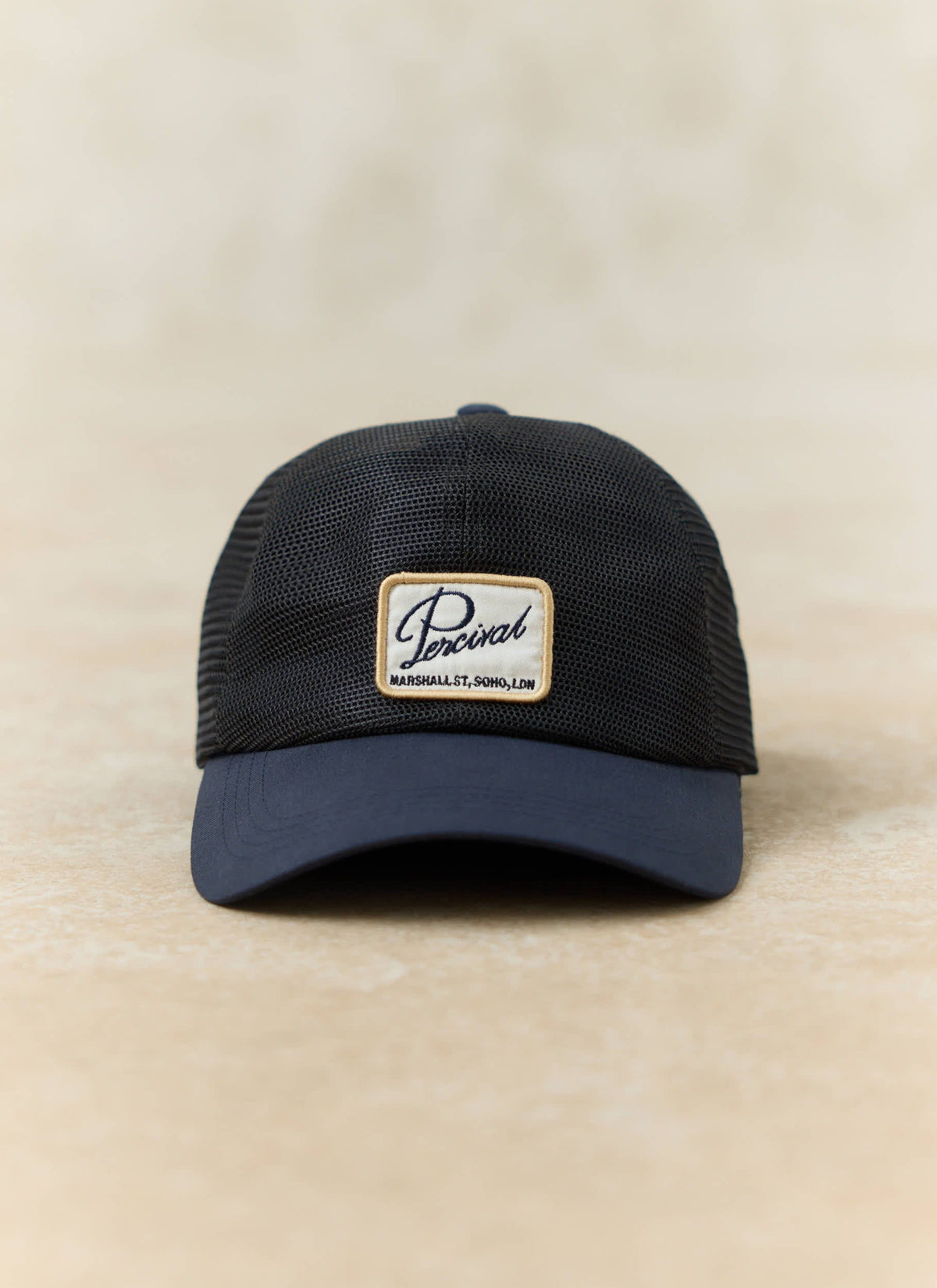 Men's Mesh Trucker Cap - Damien - Navy Blue | Percival Featured