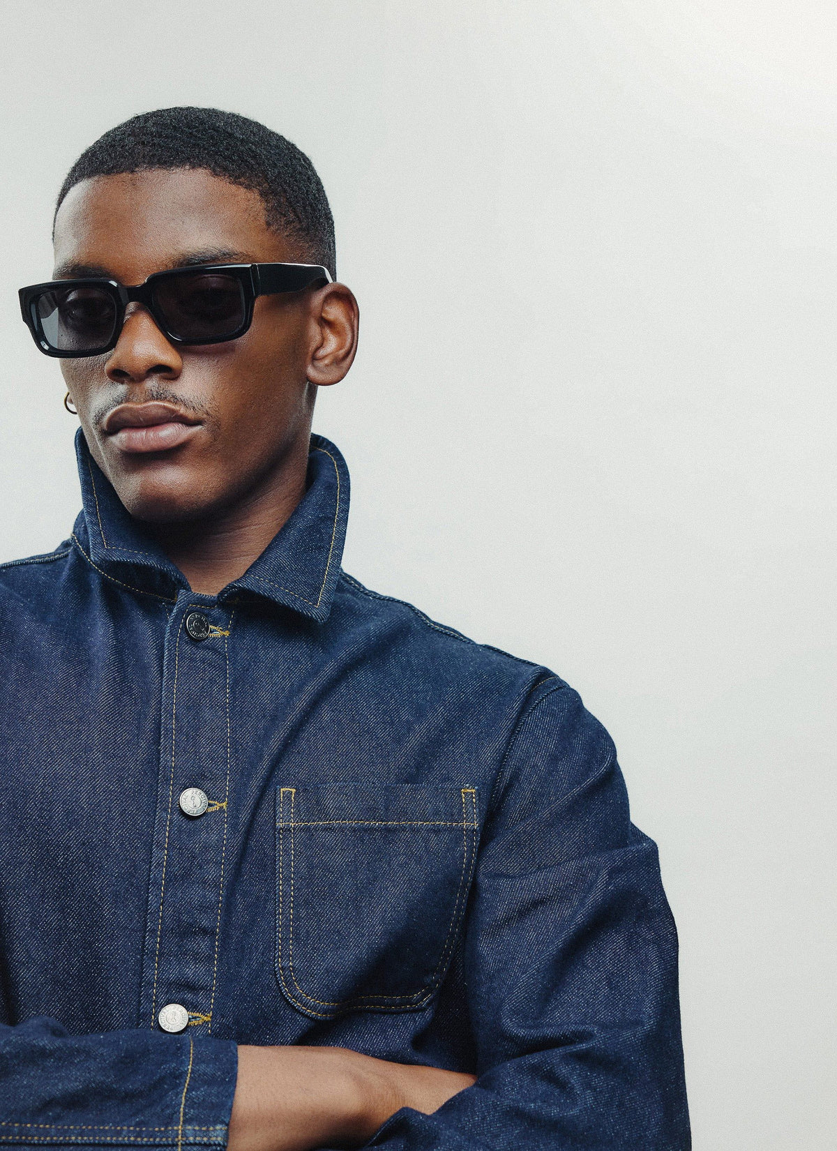 P002-E2 Black Sunglasses - Black Polarized Lenses | Percival Customer Favorite