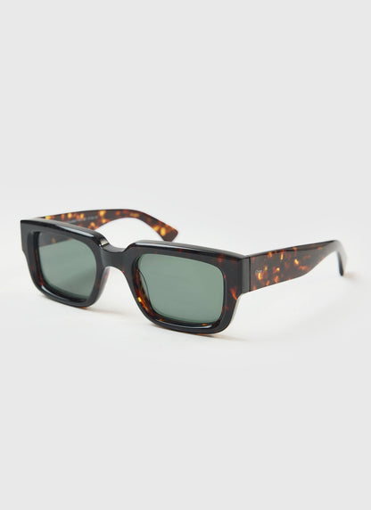 P002-E20 Demi Brown Tortoise Sunglasses - Bottle Green Lenses | Percival Exclusive