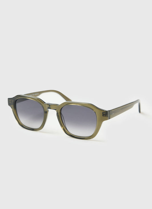 P001-E52 Olive Green Sunglasses - Light Brown Lenses | Percival Customer Favorite