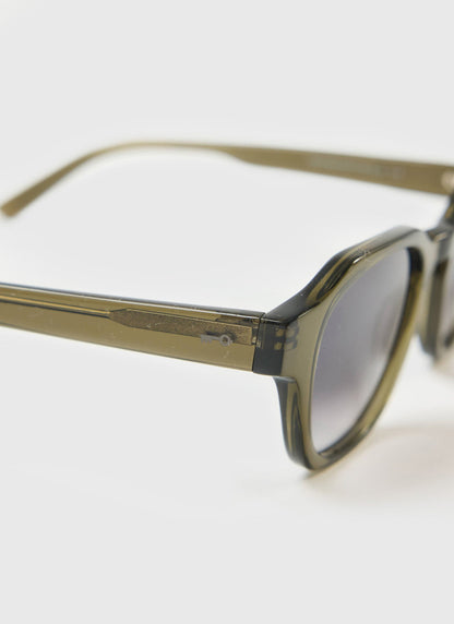 P001-E52 Olive Green Sunglasses - Light Brown Lenses | Percival Customer Favorite