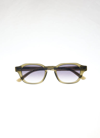 P001-E52 Olive Green Sunglasses - Light Brown Lenses | Percival Customer Favorite