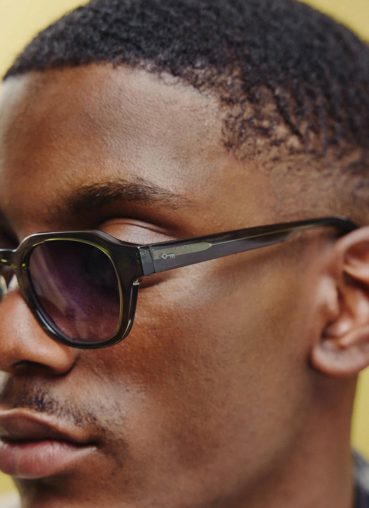 P001-E52 Olive Green Sunglasses - Light Brown Lenses | Percival Customer Favorite