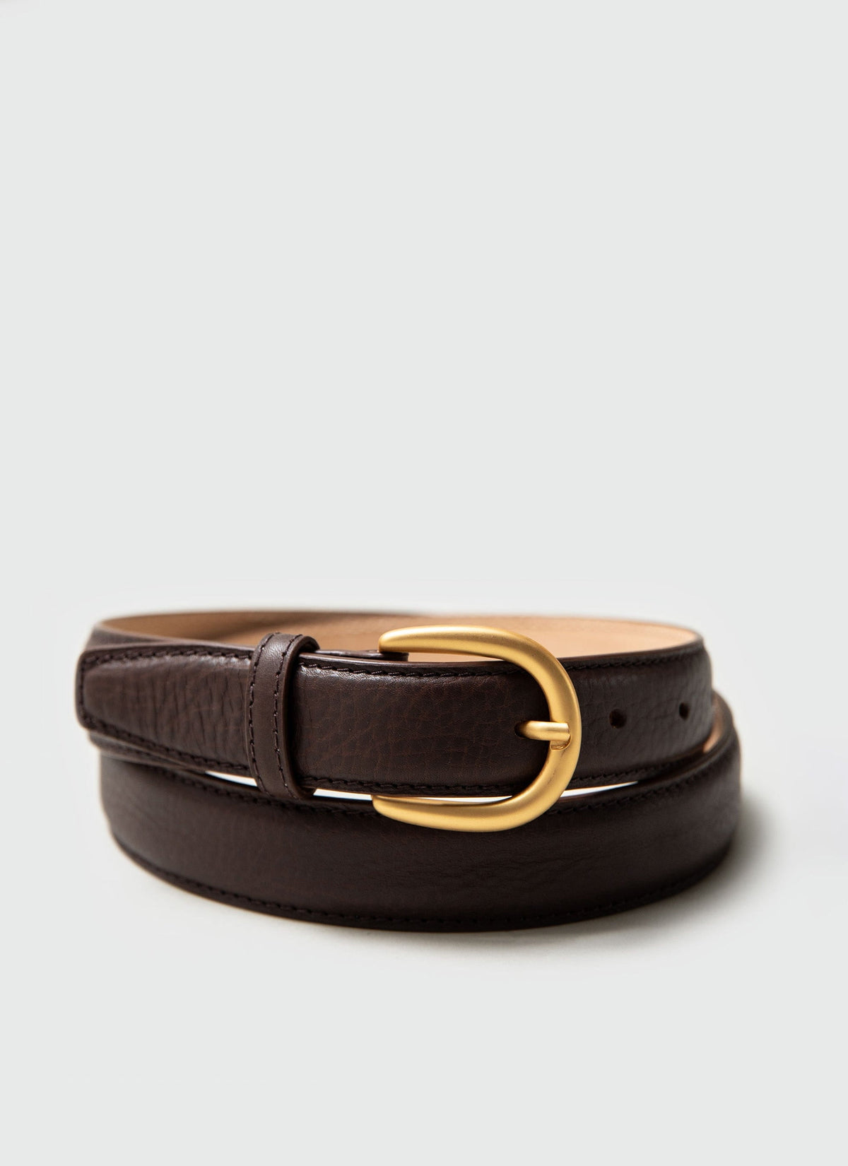 Men's Leather Dress Belt - Made in England - Brown | Percival Trending