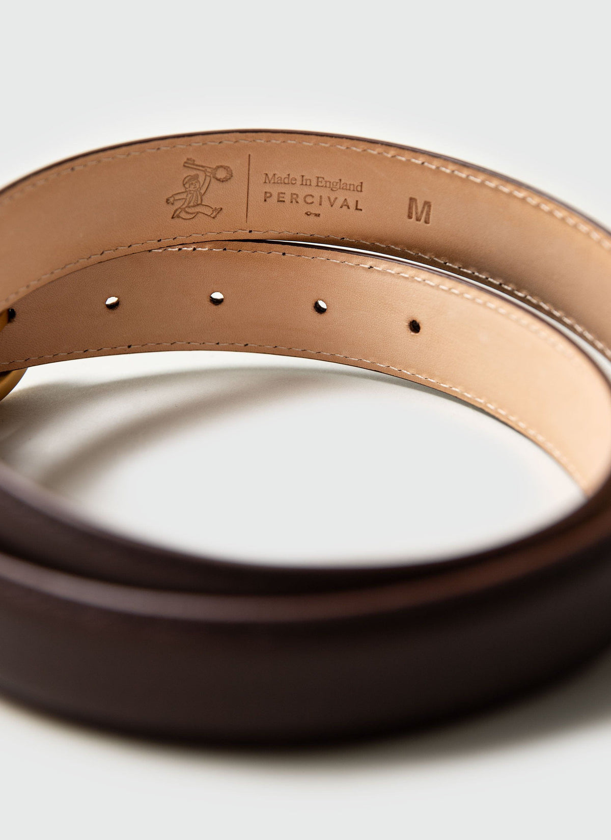 Men's Leather Dress Belt - Made in England - Brown | Percival Trending