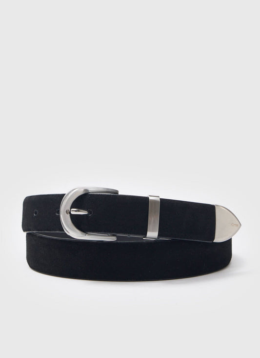 Suede Belt - 100% Leather - Black | Percival Best Seller