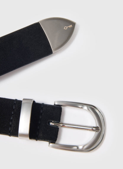 Suede Belt - 100% Leather - Black | Percival Best Seller