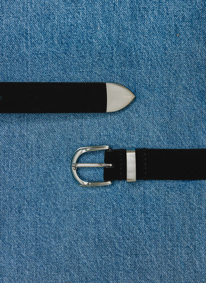 Suede Belt - 100% Leather - Black | Percival Best Seller