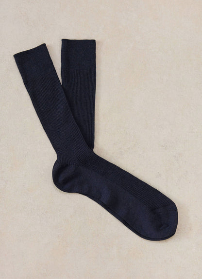 Men's Navy Socks - Merino Wool - Percival | Percival New
