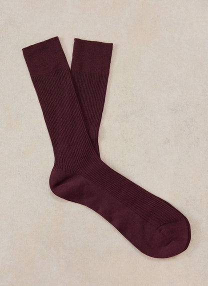 Men's Merlot Socks - Merino Wool - Percival | Percival Signature
