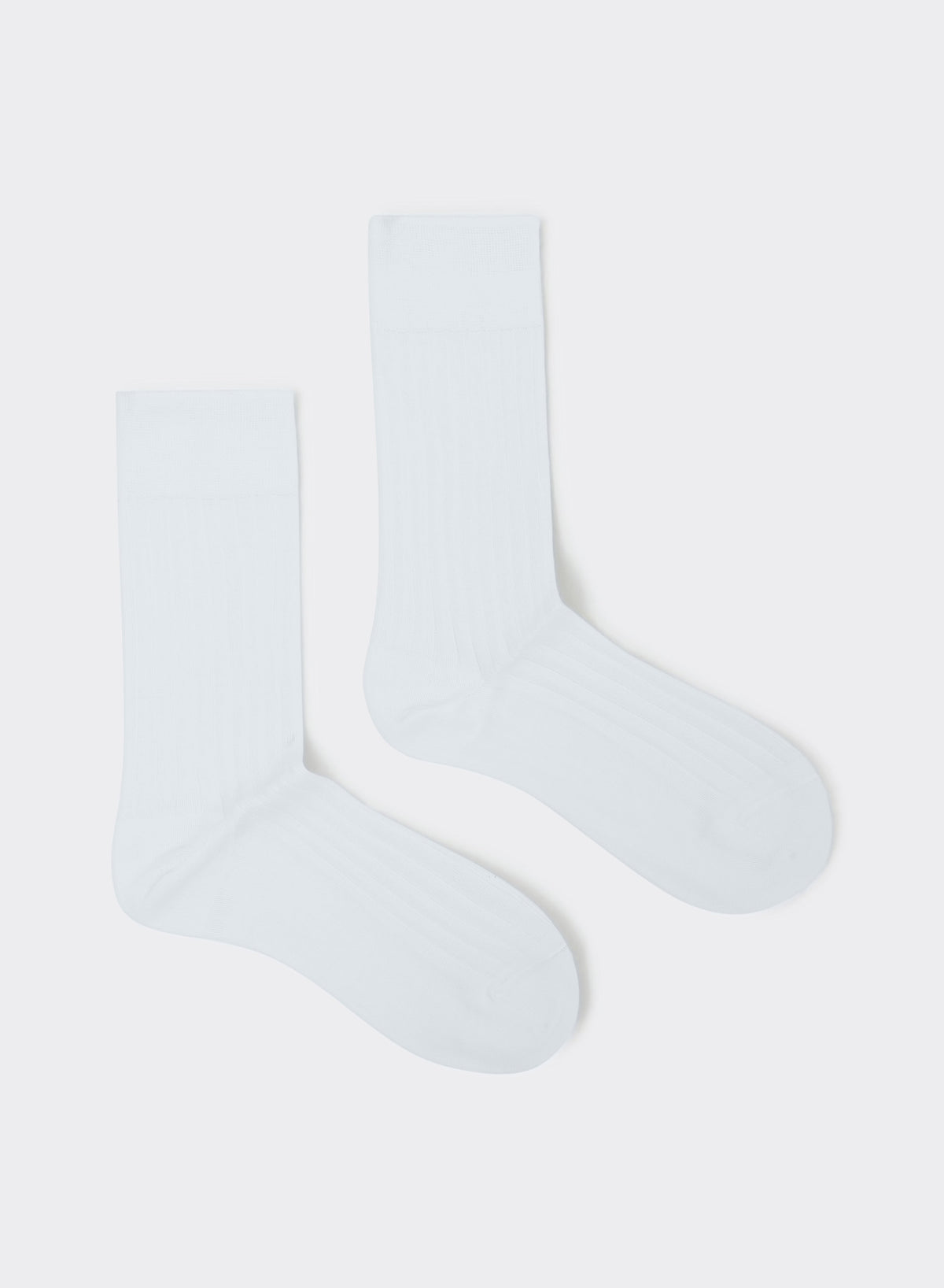 Men's Loafer Dress Ribbed Socks - White - 100% Cotton | Percival Featured