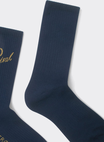 Men's Kingsley Jacquard Socks - Navy | Percival Special Offer