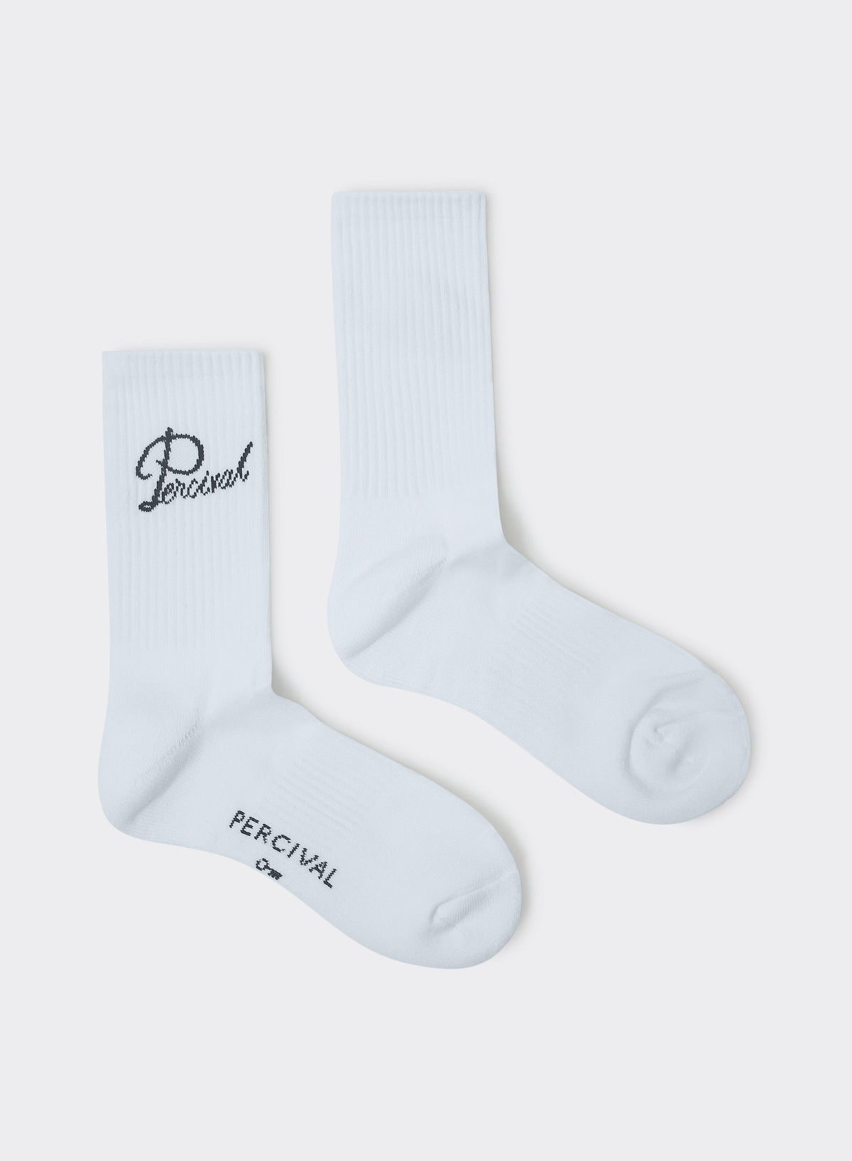 Men's Kingsley Jacquard Socks - White Cotton Crew | Percival Hot Sale