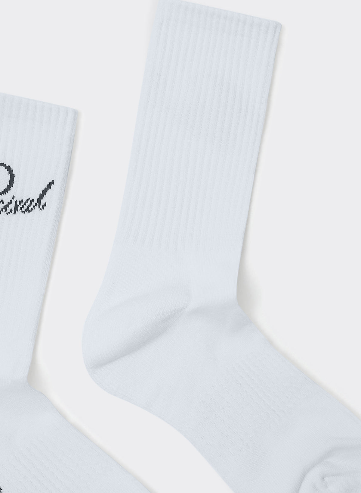 Men's Kingsley Jacquard Socks - White Cotton Crew | Percival Hot Sale