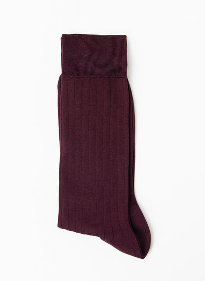 Loafer Dress Socks - Cotton - Merlot | Percival Latest