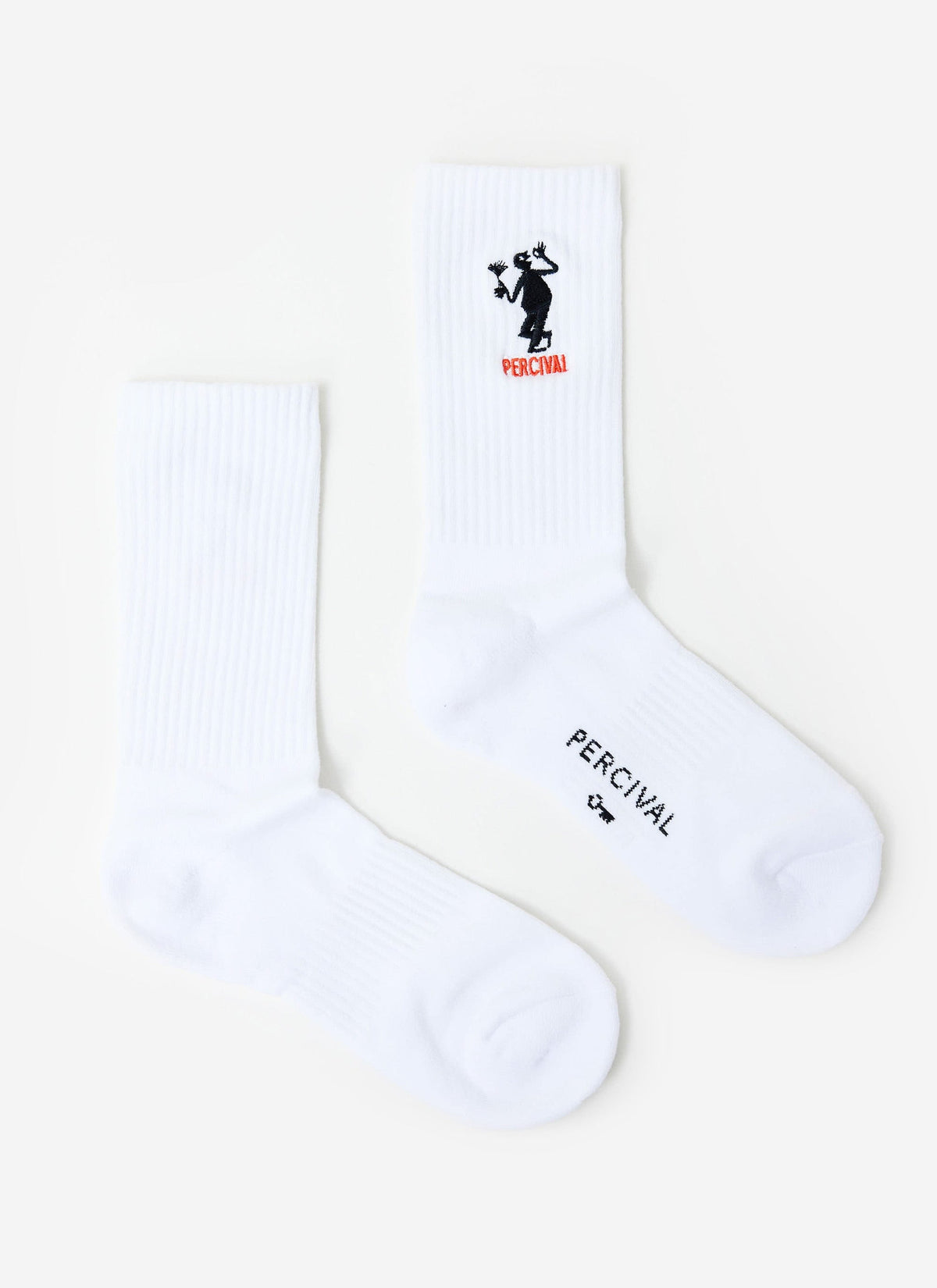 Carlo Mixologist Embroidered Socks - Organic Cotton - White | Percival Deals