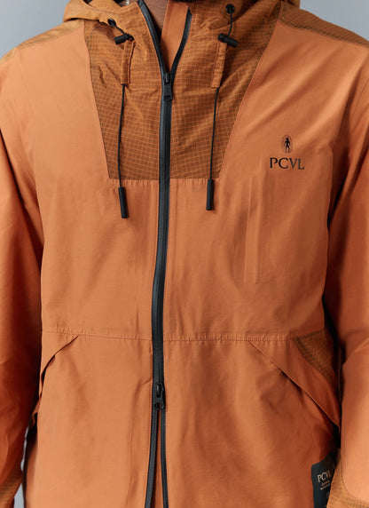 Men's PCVL Zip Through Water Resistant Jacket - Rust | Percival Sale