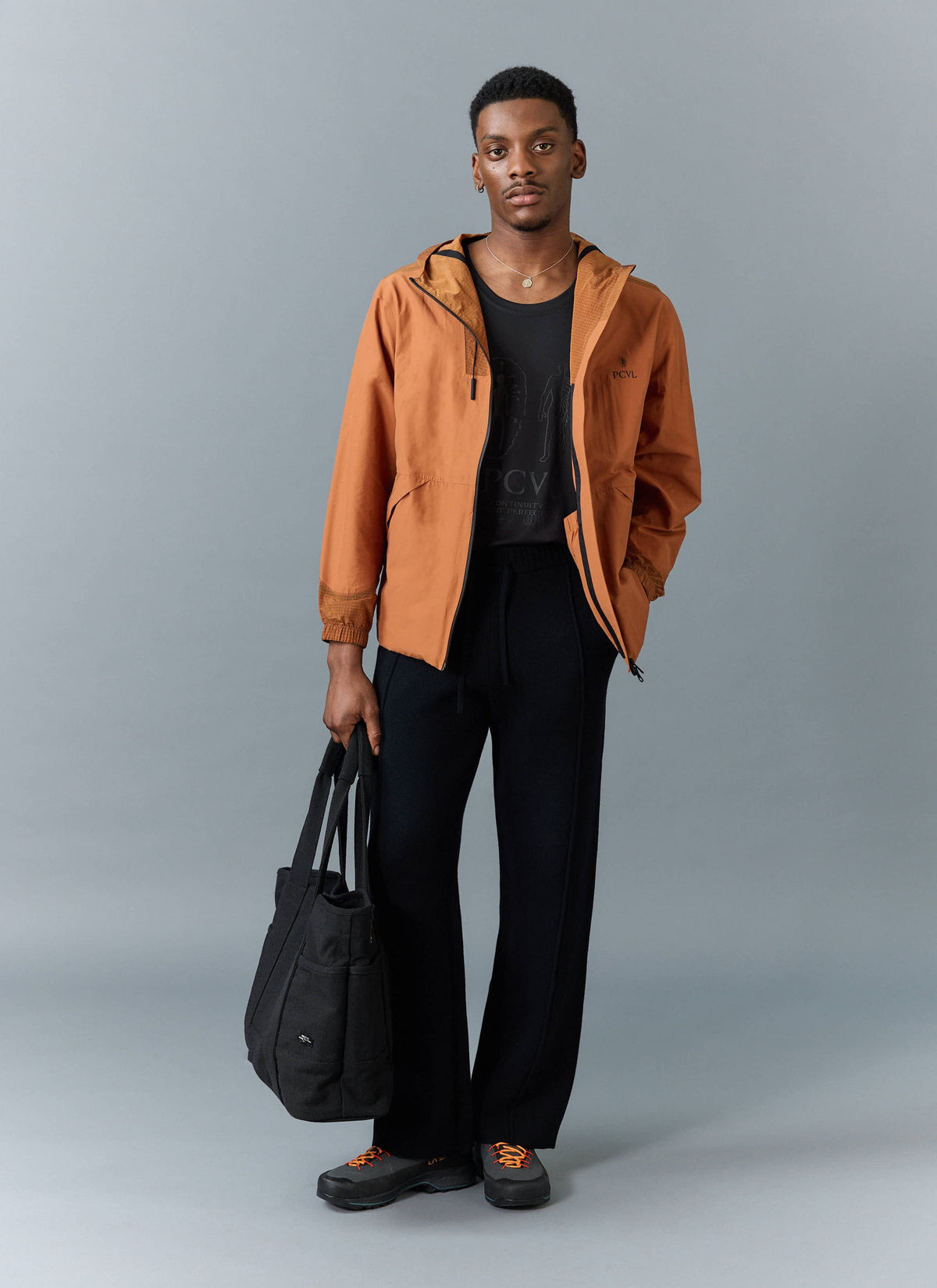Men's PCVL Zip Through Water Resistant Jacket - Rust | Percival Sale