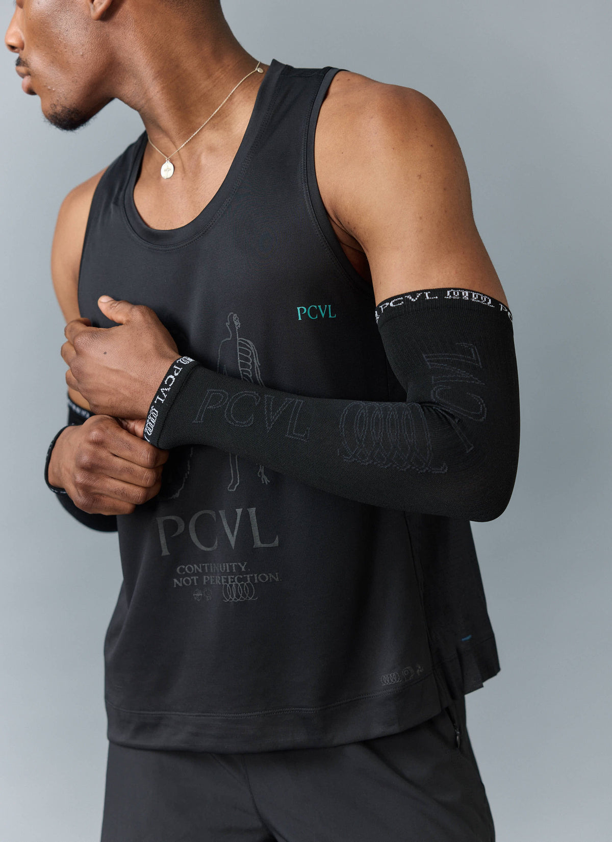 Men's Arm Compression Sleeves - PCVL - Black | Percival Everyday